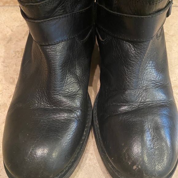 Kenneth Cole Black Leather studded combat boots - Picture 7 of 11